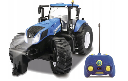 Duży traktor zdalnie sterowany NEW HOLAND t8.320 RC 1:16 dla dzieci niebieski