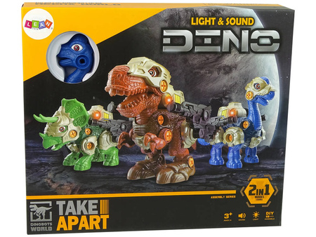 Dinozaur Tanystropheus śrubokręt zestaw dla dzieci do majsterkowania światło dźwięk