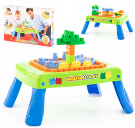 Stoliczek edukacyjny dla dzieci Zestaw klocków do układania 20 elementów Molto Blocks