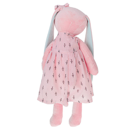 Pluszowa maskotka dla dzieci różowy króliczek sukienka 52 cm