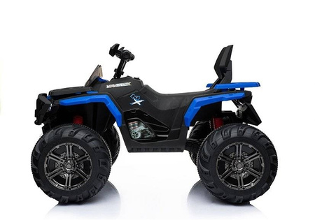 Niebieski elektryczny pojazd quad na akumulator dla dzieci światła LED BBH3588 