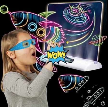 Magiczna tablica do rysowania 3D dla dzieci szablony dinozaury 