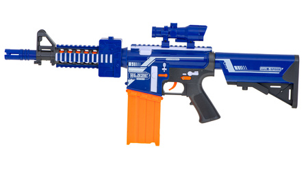 Wyrzutnia Karabin maszynowy na strzałki dla dzieci Pistolet na naboje piankowe Blaze Storm 20 naboi