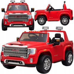 Samochód elektryczny GMC Denali HL368 Auto na akumulator dla dzieci ze światłami LED czerwony