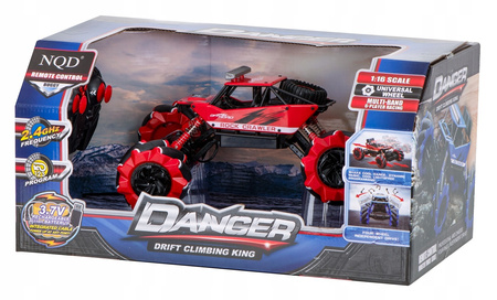 Samochód zdalnie sterowany NQD Drift Crawler 4WD 1:16 C333 dla dzieci tańczy i gra czerwony