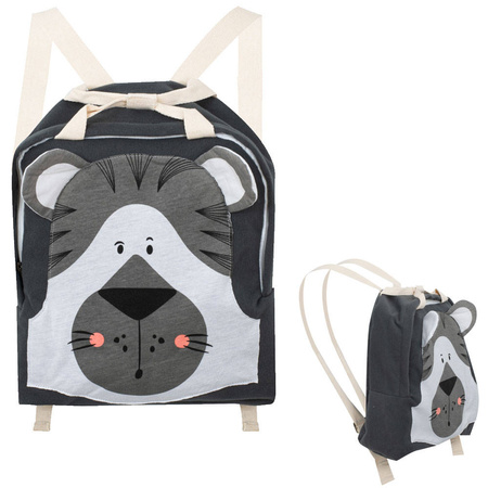 Plecak dla przedszkolaka Plecaczek - szary Tygrys