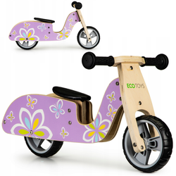 Rower rowerek biegowy Drewniany jeździk balansowy dla dzieci Ecotoys LC-V1330 BUTTERFLY