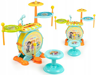 Perkusja dla dzieci organki instrumenty karaoke 2w1 Ecotoys HC490483