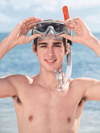 Zestaw do nurkowania szary maska rurka płetwy Bestway 25020