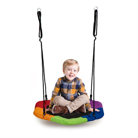 Sześciokątna huśtawka ogrodowa dla dzieci Bocianie gniazdo Ecotoys multikolor 95cm MIR6023 MULTI