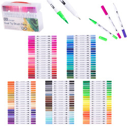 Zestaw flamastry pisaki markery wielokolorowe do pisania malowania 100 sztuk