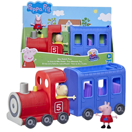 Świnka Peppa Zestaw z figurką- Pociąg pani Królik +2 figurki
