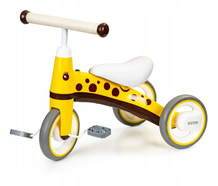 Rowerek biegowy z pedałami Rower trójkołowy dla dzieci Ecotoys żółty LC-V1850 YELLOW