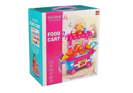 Supermarket sklep zabawkowy dla dzieci Kuchnia Fast Food na wózku z akcesoriami