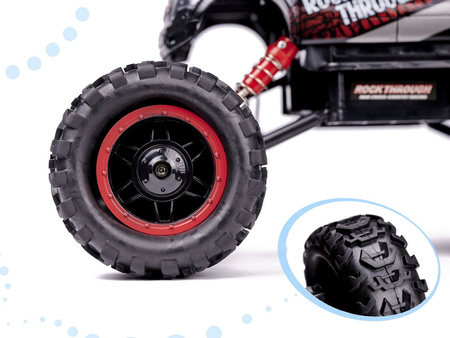 Duży samochód zdalnie sterowany Rock Crawler Pick-up Auto RC 1:14 4WD czerwony