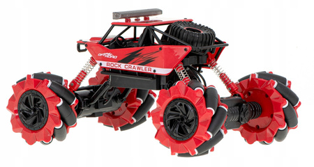 Samochód zdalnie sterowany NQD Drift Crawler 4WD 1:16 C333 dla dzieci tańczy i gra czerwony