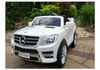 Auto na akumulator Mercedes ML350 biały elektryczny dla dzieci światła LED