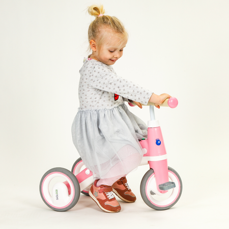 Rowerek biegowy z pedałami Rower trójkołowy dla dzieci Ecotoys różowy LC-V1850 PINK