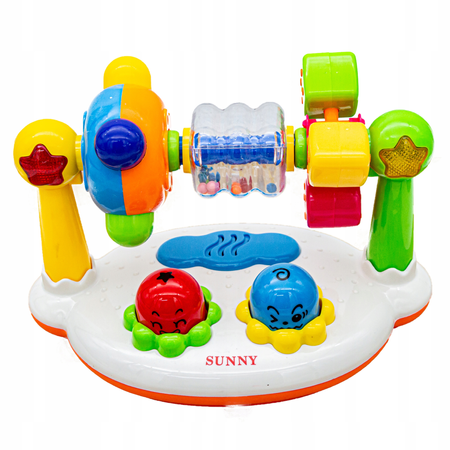 Interaktywna zabawka edukacyjna dla dzieci Grzechotka Muzyczne królestwo Gra i świeci