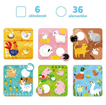 CzuCzu Układanki z dziurką - Wieś - 6 obrazków