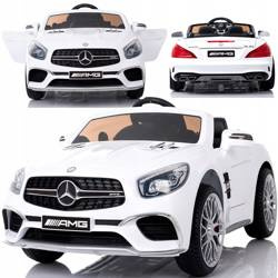Samochód na akumulator Mercedes SL65 elektryczny Auto dla dzieci światła LED biały