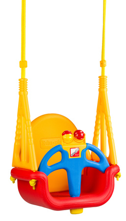 Huśtawka kubełkowa deska barierka dla dzieci plastikowa ogrodowa do domu ogrodu 3w1 Ecotoys