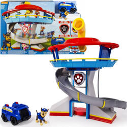 Psi Patrol Baza ze zjeżdżalnią + pojazd Chase Spin Master