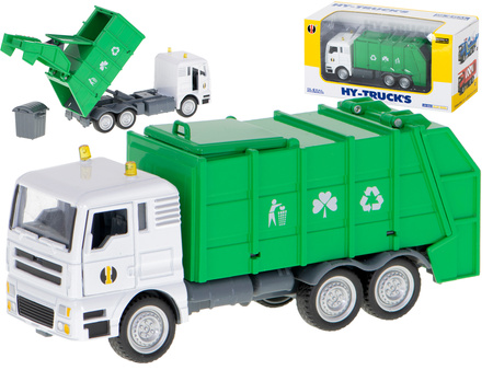 Samochód Śmieciarka kontener Die-Cast biała 1:50