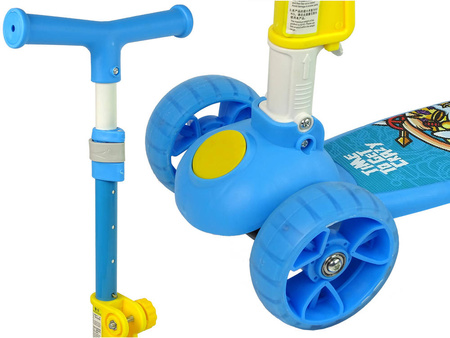 Trójkołowa hulajnoga balansowa dla dzieci niebieska z siedziskiem