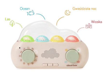 Projektor muzyczny dla dzieci CloudBox lampka bajki polsko-angielski