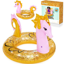 Dmuchane koło do pływania dla dzieci konik morski 115x104 cm Bestway