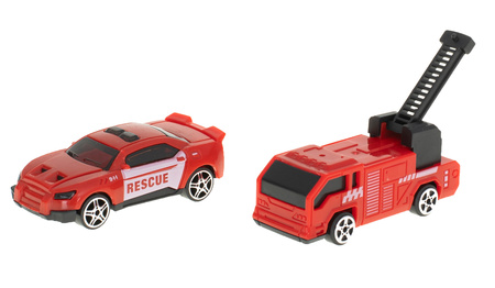 Duży transporter Ciężarówka dla dzieci Laweta Parking z zestawem samochodów Auta 2w1 Straż Pożarna