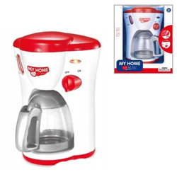 Zabawkowy ekspres do kawy dla dzieci na baterie agd czerwono-biały