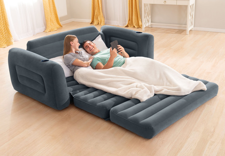 Wygodna dmuchana sofa Łóżko rozkładane Nadmuchiwany materac 2w1  INTEX 66552