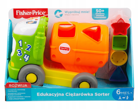 Edukacyjna ciężarówka dla dzieci FISHER-PRICE Interaktywny sorter kształtów w wersji polskiej GFJ37