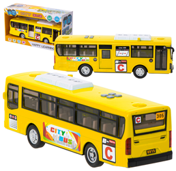 Duży autobus szkolny Gimbus dla dzieci z efektami świetlnymi i dźwiękowymi 1:20 żółty