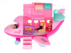 Duży samolot Transporter z akcesoriami i mebelkami różowy Odrzutowiec 