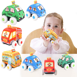 Zestaw miękkich samochodów dla dzieci 4 kolorowe autka do zabawy