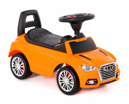 Jeździk chodzik Super Car dla dzieci Samochód z panelem muzycznym WADER Polesie pomarańczowy