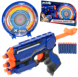 Wyrzutnia Karabin maszynowy NERF na naboje piankowe Strzałki Pistolet z tarczą celnościowa dla dzieci