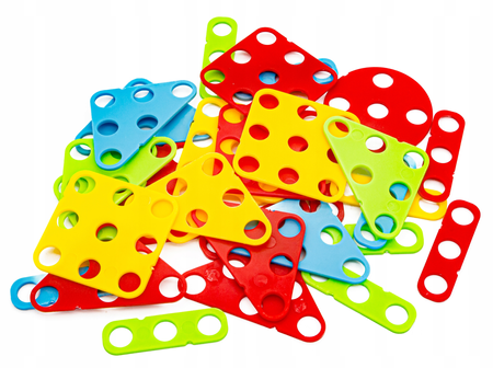 Zestaw edukacyjny konstrukcyjny dla dzieci Klocki do układania Wkrętarka Układanka Kreatywna mozaika w walizce