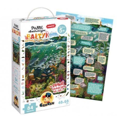 CzuCzu Puzzle obserwacyjne - Bałtyk 84 el +plakat