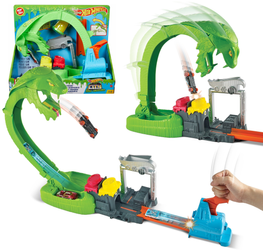 Zestaw HOT WHEELS City Toxic Creatures Tor wyścigowy Jadowita kobra ze slimem i autkiem GTT93
