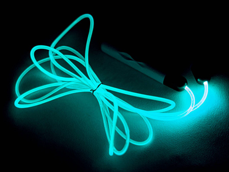 Świecąca skakanka LED zielona solidna 260 cm sport