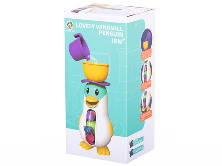 Zabawka do kąpieli pingwinek z kołem wodnym dla dzieci do wody