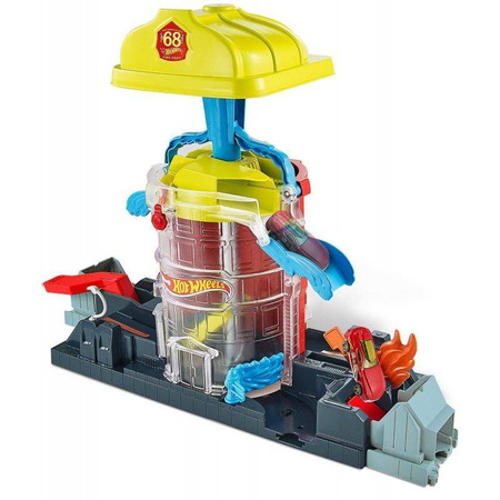 Hot Wheels Tor City - Remiza strażacka + samochodzik