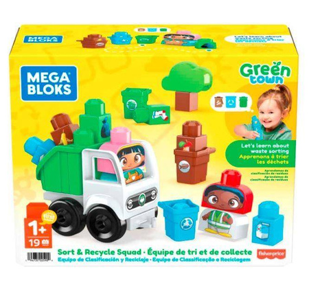  Mega Bloks Green Town - Eko śmieciarka 19 elementów