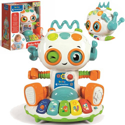 Interaktywny robot Bobo dla dzieci światła dźwięki piosenki Clementoni