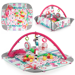 Wielofunkcyjna duża mata edukacyjna dla dzieci Kojec z piłeczkami Zwierzątka 3w1