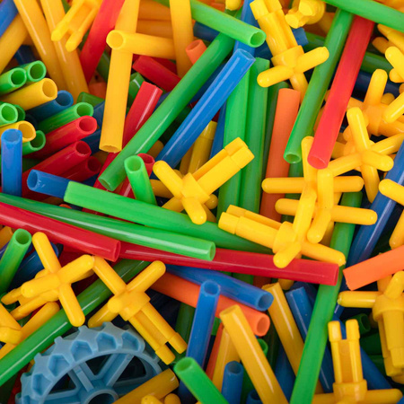 Słomki do budowania edukacyjne klocki konstrukcyjne dla dzieci zestaw 640 elementów